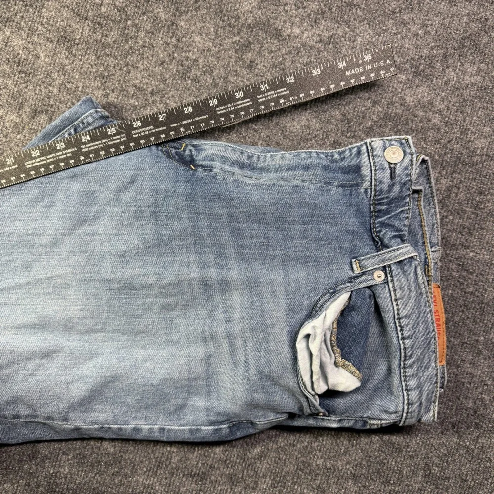 Levis 502 Jeans Mens 42x26 Blue Regular Taper Fit Denim